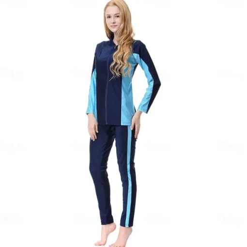 Women's Swimwear Swimsuits Religious Saudi Arabic Arabian Muslim Ramadan Adults Top Pants Headpiece
