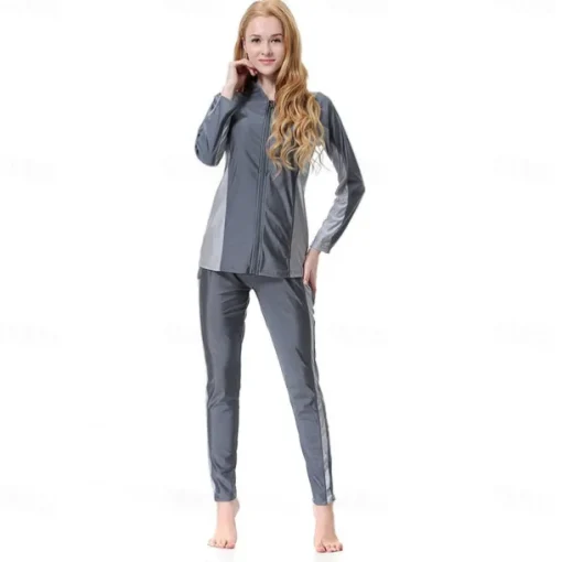 Women's Swimwear Swimsuits Religious Saudi Arabic Arabian Muslim Ramadan Adults Top Pants Headpiece