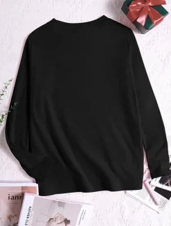 Women's T Shirt Heart Graphic Vintage Stylish Classic Long Sleeve Crew Neck Round Neck Regular Tops Daily Print Black Blue Khaki Rose Pink Summer Spring Fall