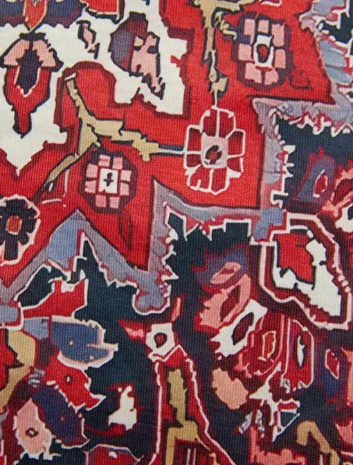 Women's T Shirt Henley Shirt Floral Vintage Ethnic Daily Basic 3/4 Length Sleeve V Neck Regular Tops Holiday Weekend Buttons Print Red Purple Green Khaki Gray Fall & Winter