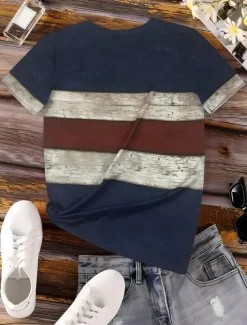 Women's T Shirt Ocean Tropical Hawaiian Casual Short Sleeve Round Neck Regular Tops Daily Sports Going out Print Blue Summer