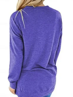 Women's T Shirt Plain Stylish Classic Modern Short Sleeve Crew Neck Regular Tops Daily Weekend Pocket Red Blue Purple Gray Summer Spring Fall