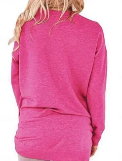 Women's T Shirt Plain Stylish Classic Modern Short Sleeve Crew Neck Regular Tops Daily Weekend Pocket Red Blue Purple Gray Summer Spring Fall