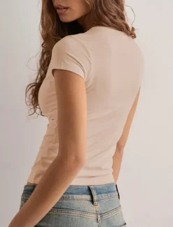 Women's T Shirt Solid Color Graphic Fashion Stylish Basic Short Sleeve V Neck Regular Tops Daily Weekend Black White Wine Beige Summer