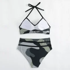 Women's Tankini Two Piece Swimsuit Ruffle Swimwear Swimwear Blue Gold Breathable Quick Dry Lightweight Sleeveless - Swimming Surfing Beach Summer Spring