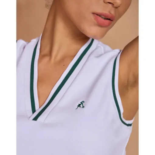 Women's Tennis Dress White Sleeveless Dress Ladies Golf Attire Clothes Outfits Wear Apparel