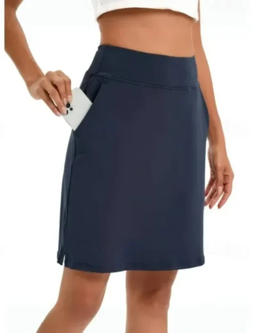 Women's Tennis Skirts Golf Skirts 19inch Pickleball Dark Pink Black White Sun Protection Tennis Clothing Ladies Golf Attire Clothes Outfits Wear Apparel