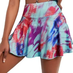 Women's Tennis Skirts Yoga Skirt 2 in 1 Lightweight Yoga Fitness Pilates Skort Pink Blue Purple Sports Activewear Stretchy Slim