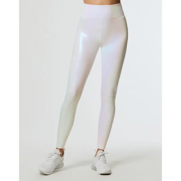 Women's Tights Leggings PU Blue White High Waist Stylish Hip-Hop Club Fitness Sequins Stretchy Full Length Comfort Sparkly S M L XL / Skinny