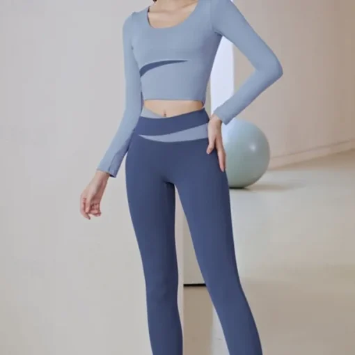 Women's Tracksuit Activewear Set 2 Piece Casual Long Sleeve High Waist Breathable Soft Fitness Gym Workout Running Sportswear Activewear Solid Colored Black Light Green Blue