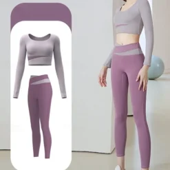 Women's Tracksuit Activewear Set 2 Piece Casual Long Sleeve High Waist Breathable Soft Fitness Gym Workout Running Sportswear Activewear Solid Colored Black Light Green Blue