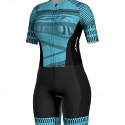 Women's Triathlon Tri Suit Short Sleeve Triathlon Silver Light Yellow Dark Grey Graphic Bike Lycra Sports Graphic Clothing Apparel