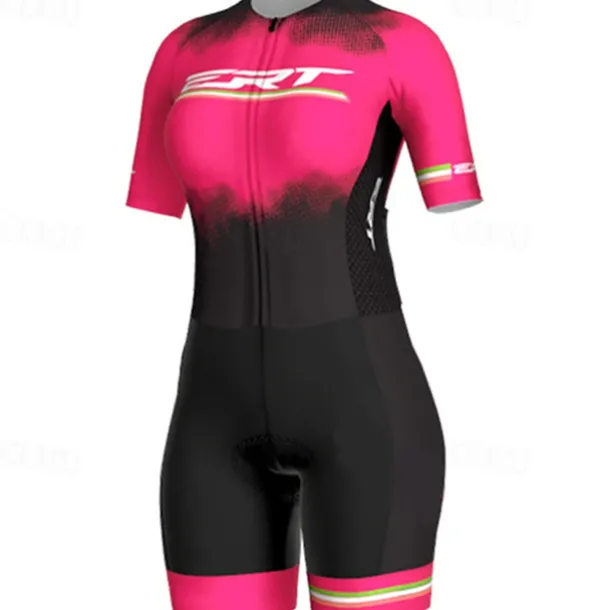 Women's Triathlon Tri Suit Short Sleeve Triathlon Silver Light Yellow Dark Grey Graphic Bike Lycra Sports Graphic Clothing Apparel