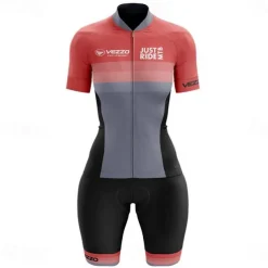 Women's Triathlon Tri Suit Short Sleeve Triathlon Pink+White Blue + Red + Black Black Graphic Bike Lycra Sports Graphic Clothing Apparel
