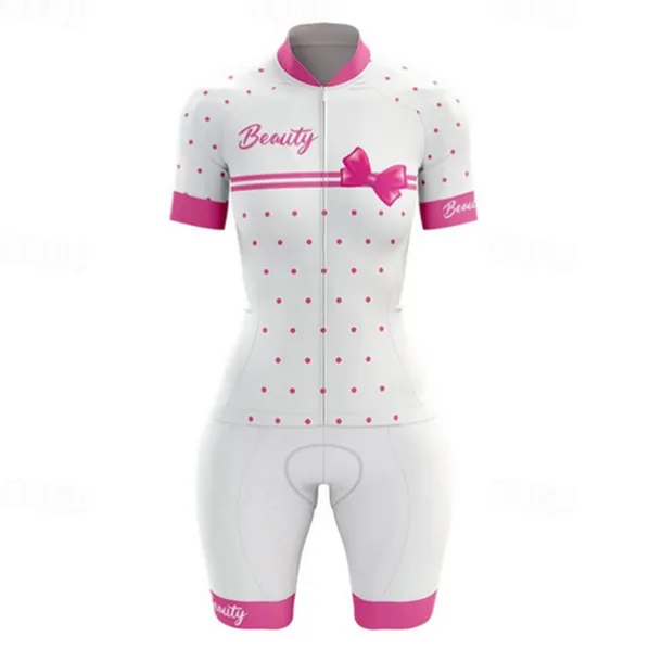 Women's Triathlon Tri Suit Short Sleeve Triathlon Pink+White Blue + Red + Black Black Graphic Bike Lycra Sports Graphic Clothing Apparel