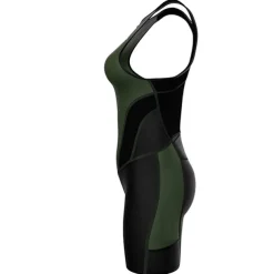 Women's Triathlon Tri Suit Sleeveless Mountain Bike MTB Road Bike Cycling Forest Green Black Pink Bike UV Resistant Breathable Quick Dry Spandex Sports Solid Color Patterned Geometic Clothing Apparel