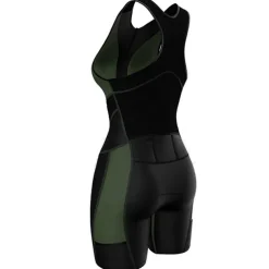 Women's Triathlon Tri Suit Sleeveless Mountain Bike MTB Road Bike Cycling Forest Green Black Pink Bike UV Resistant Breathable Quick Dry Spandex Sports Solid Color Patterned Geometic Clothing Apparel