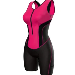 Women's Triathlon Tri Suit Sleeveless Mountain Bike MTB Road Bike Cycling Forest Green Black Pink Bike UV Resistant Breathable Quick Dry Spandex Sports Solid Color Patterned Geometic Clothing Apparel