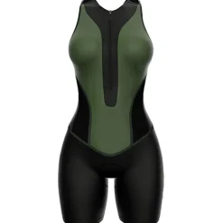 Women's Triathlon Tri Suit Sleeveless Mountain Bike MTB Road Bike Cycling Forest Green Black Pink Bike UV Resistant Breathable Quick Dry Spandex Sports Solid Color Patterned Geometic Clothing Apparel