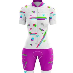 Women's Triathlon Tri Suit Short Sleeve Cycling Jersey with Shorts Summer Polyester Dark Grey Mineral Green Red and White Bike Clothing Suit Breathable Quick Dry Sweat wicking Sports Mountain Bike