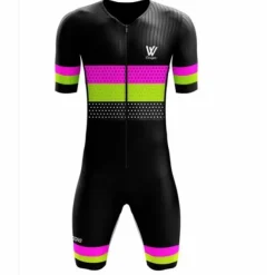 Women's Triathlon Tri Suit Short Sleeve Cycling Jersey with Shorts Summer Polyester Dark Grey Mineral Green Red and White Bike Clothing Suit Breathable Quick Dry Sweat wicking Sports Mountain Bike