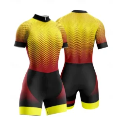 Women's Triathlon Tri Suit Short Sleeve Triathlon Silver Dark Grey Forest Green Graphic Bike Lycra Sports Graphic Clothing Apparel