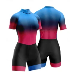 Women's Triathlon Tri Suit Short Sleeve Triathlon Silver Dark Grey Forest Green Graphic Bike Lycra Sports Graphic Clothing Apparel