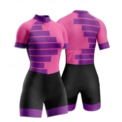 Women's Triathlon Tri Suit Short Sleeve Triathlon Silver Dark Grey Forest Green Graphic Bike Lycra Sports Graphic Clothing Apparel