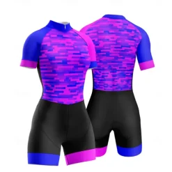 Women's Triathlon Tri Suit Short Sleeve Triathlon Silver Dark Grey Forest Green Graphic Bike Lycra Sports Graphic Clothing Apparel
