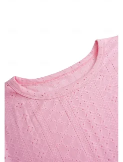 Women's Tunic Dressy Tops Bohemia Tropical Fashion Short Sleeve Square Neck Regular Tops Vacation Daily Weekend Black White Pink Blue Summer