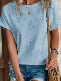 Women's Tunic Dressy Tops Bohemia Tropical Fashion Short Sleeve Square Neck Regular Tops Vacation Daily Weekend Black White Pink Blue Summer