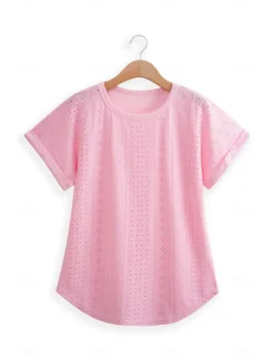 Women's Tunic Dressy Tops Bohemia Tropical Fashion Short Sleeve Square Neck Regular Tops Vacation Daily Weekend Black White Pink Blue Summer