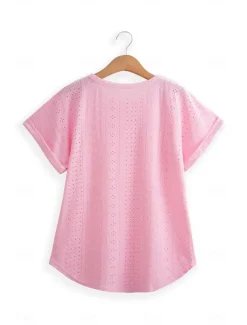 Women's Tunic Dressy Tops Bohemia Tropical Fashion Short Sleeve Square Neck Regular Tops Vacation Daily Weekend Black White Pink Blue Summer