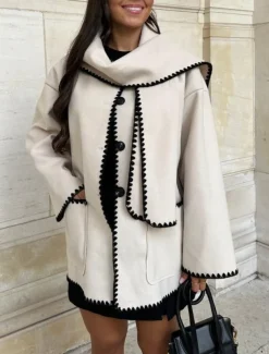 Women's Tunic Dressy Tops Bohemia Long Sleeve Crew Neck Black White Spring Fall Winter