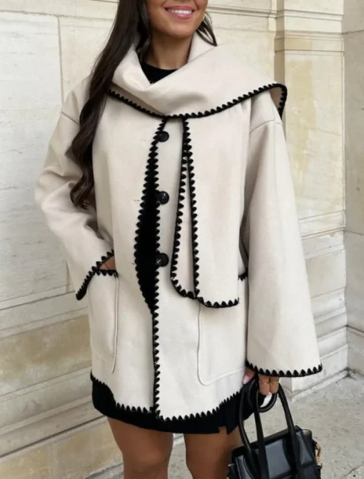 Women's Tunic Dressy Tops Bohemia Long Sleeve Crew Neck Black White Spring Fall Winter