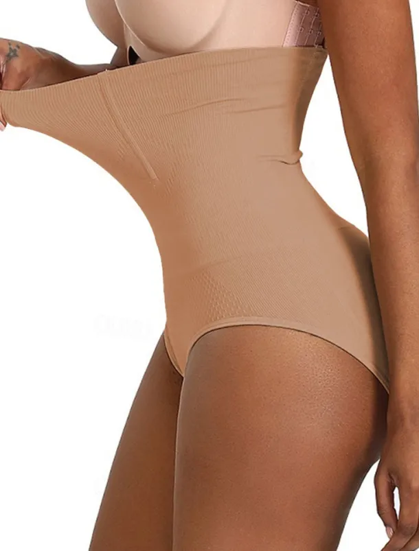 Women's Underwear Shorts Shapewear Fashion Shapewear Corsets Short High Waist Plain Tummy Control Butt Lift Comfort High Elasticity Casual Daily skin Black (BLACK) Slim