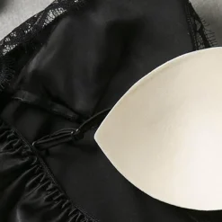 Women's Valentine Dress Sexy Pajamas Pjs Simple Casual Comfort Pure Color Home Party Valentine's Day Sleeveless V Wire Black White Navy Blue Summer Spring