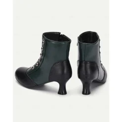 Women's Victorian-Style Buttoned Ankle Boots - Vintage-Inspired Footwear for Elegant Events and Everyday Wear