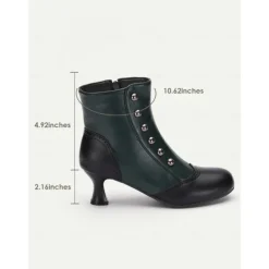 Women's Victorian-Style Buttoned Ankle Boots - Vintage-Inspired Footwear for Elegant Events and Everyday Wear
