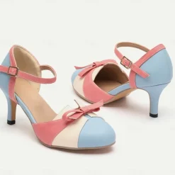 Women's Vintage Green & Gold Suede T-Strap Heels, Retro-Inspired Fashion Shoes for Special Occasions and Everyday Elegance