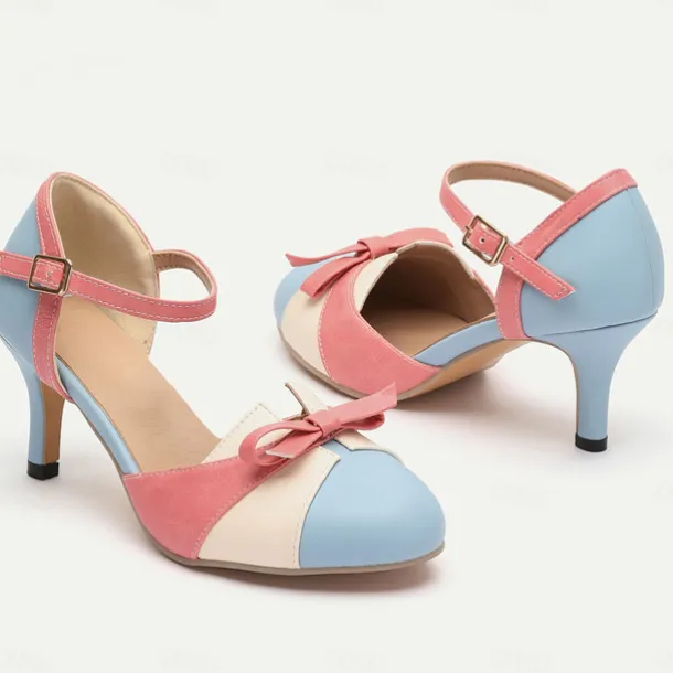 Women's Vintage Green & Gold Suede T-Strap Heels, Retro-Inspired Fashion Shoes for Special Occasions and Everyday Elegance