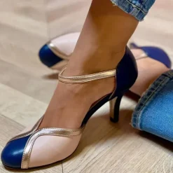 Women's Vintage Green & Gold Suede T-Strap Heels, Retro-Inspired Fashion Shoes for Special Occasions and Everyday Elegance