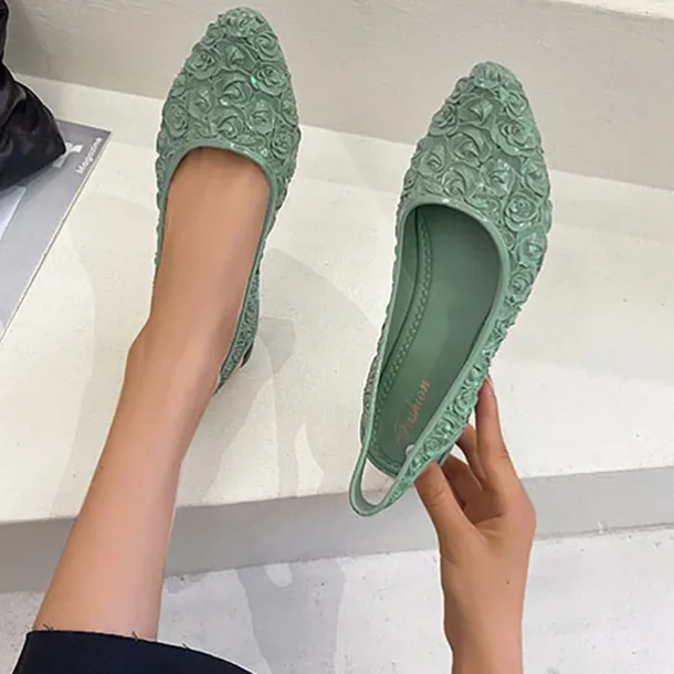 Women's Vintage-Style Floral Wedge Sandals – Comfortable Slip-On Shoes with 3D Rose Design for Casual Summer Outings