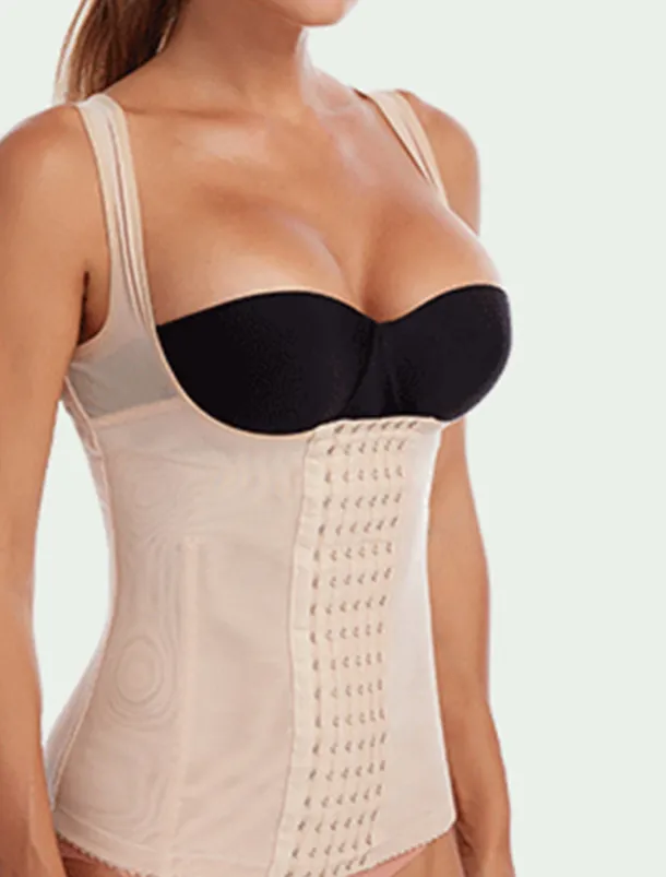 Women's Waist Trainer Corsets Shapewears Tummy Control Push Up Front Close Office Yoga Running Gym Sport Breathable Comfortable Pure Color Hook & Eye Home Outfits