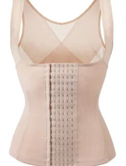 Women's Waist Trainer Corsets Shapewears Tummy Control Push Up Front Close Office Yoga Running Gym Sport Breathable Comfortable Pure Color Hook & Eye Home Outfits