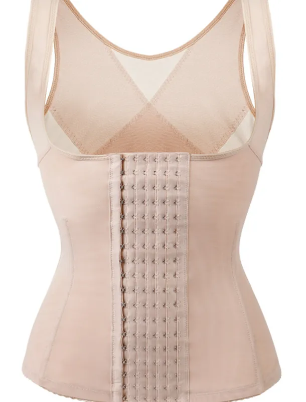 Women's Waist Trainer Corsets Shapewears Tummy Control Push Up Front Close Office Yoga Running Gym Sport Breathable Comfortable Pure Color Hook & Eye Home Outfits