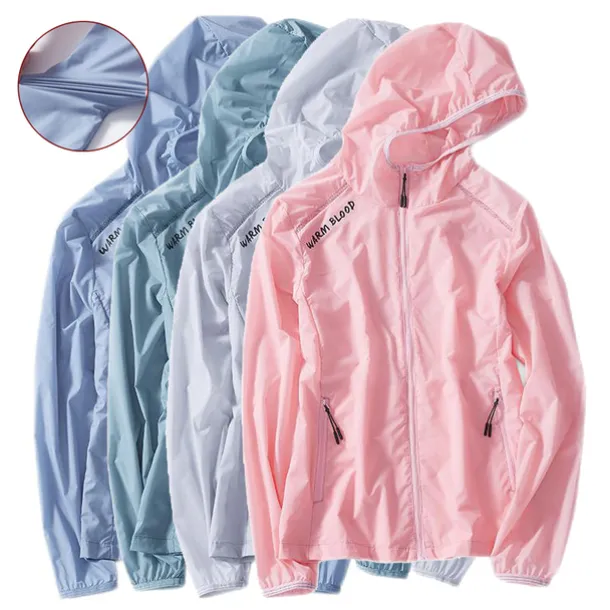 Women's Waterproof Hiking Jacket UPF 50+ UV Sun Protection Zip Up Hoodie Long Sleeve Fishing Running Hiking Jacket Windbreaker Summer Outdoor Windproof Ultra Light (UL) Jacket Top Full Zip Hunting