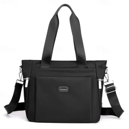 Women's Waterproof Nylon Shoulder Bag – Large Capacity Tote with Detachable Strap for Travel, Work, and Daily Use