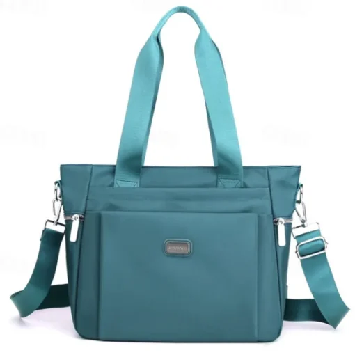 Women's Waterproof Nylon Shoulder Bag – Large Capacity Tote with Detachable Strap for Travel, Work, and Daily Use