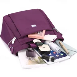 Women's Waterproof Nylon Shoulder Bag – Large Capacity Tote with Detachable Strap for Travel, Work, and Daily Use